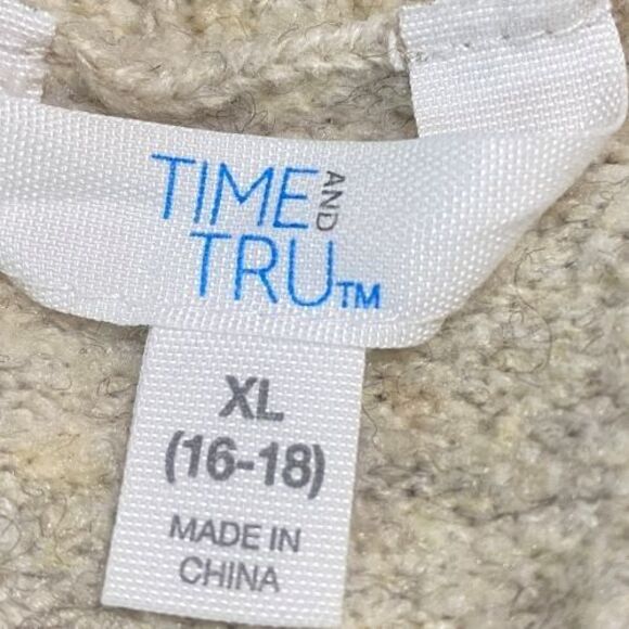 Time & Tru Oversized V Neck Sweater Womens Size XL 16 - 18 - Picture 3 of 7